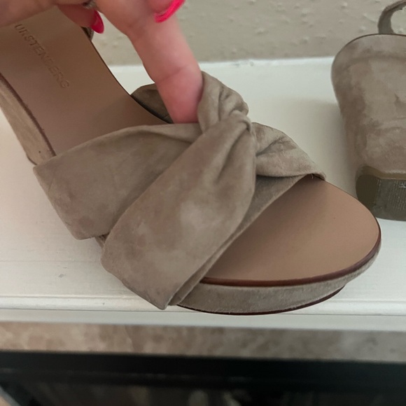 DVF Suede Nude Wedges - Picture 4 of 5